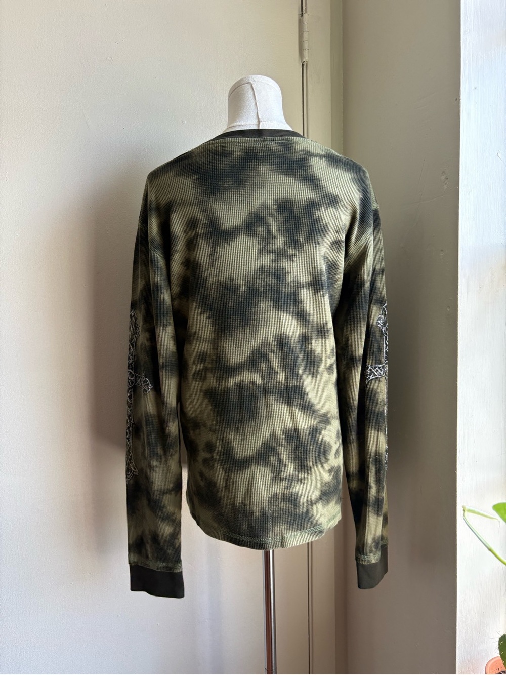 MMA Elite skull print thermal henley long sleeve shirt - Picture 4 of 7